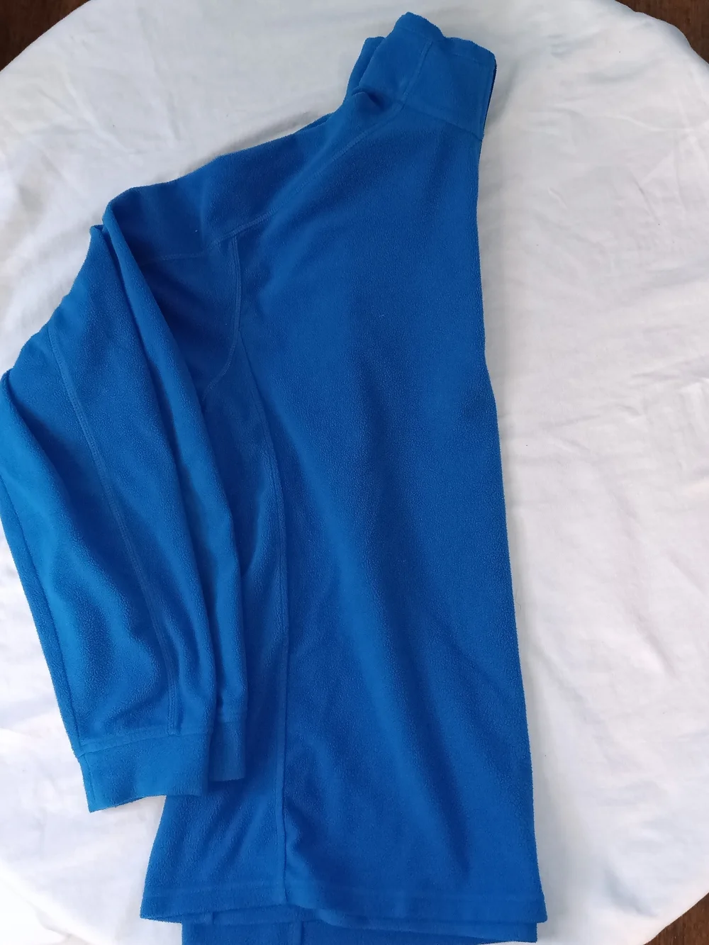 L.L. Bean Men's Large Blue Quarter-Zip Long Sleeve Fleece Pullover